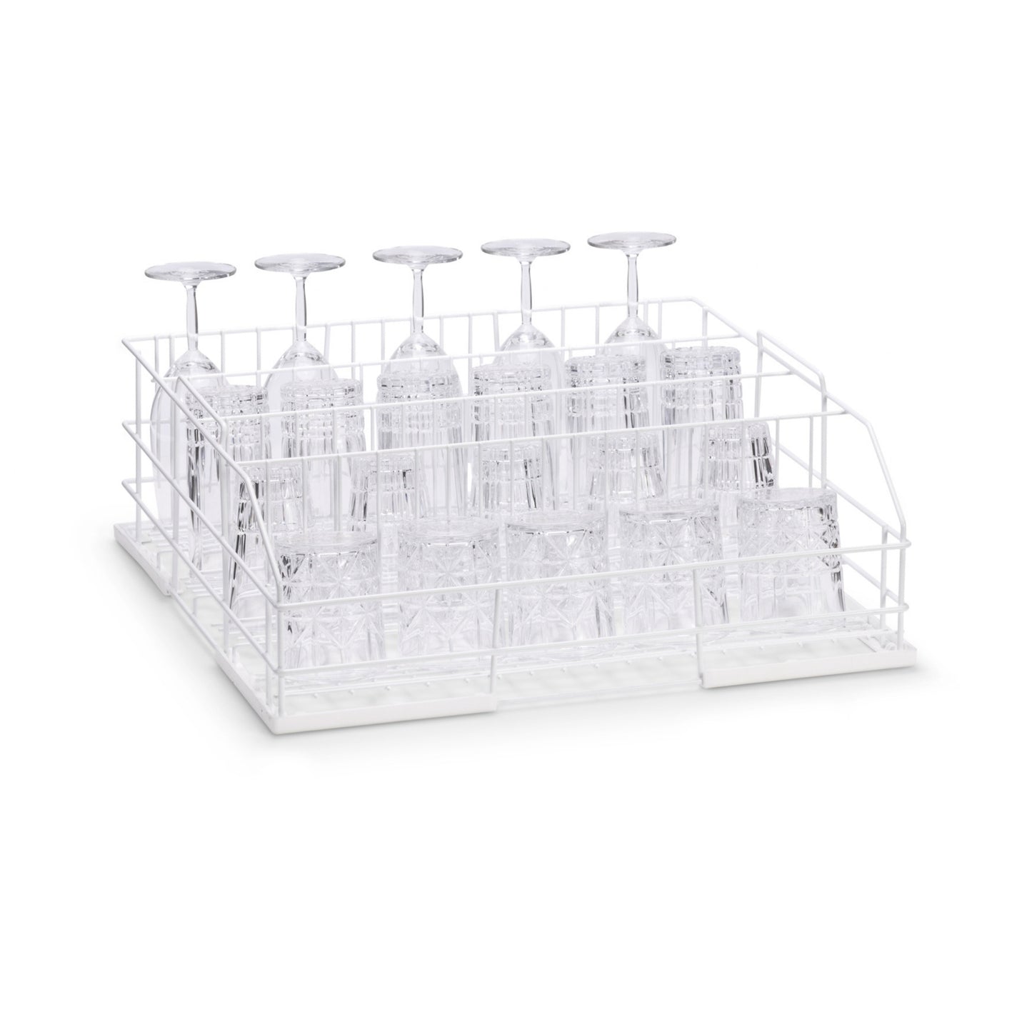 Cesta con filas para lavado de cristal Winterhalter 500x500 | Altura extendida