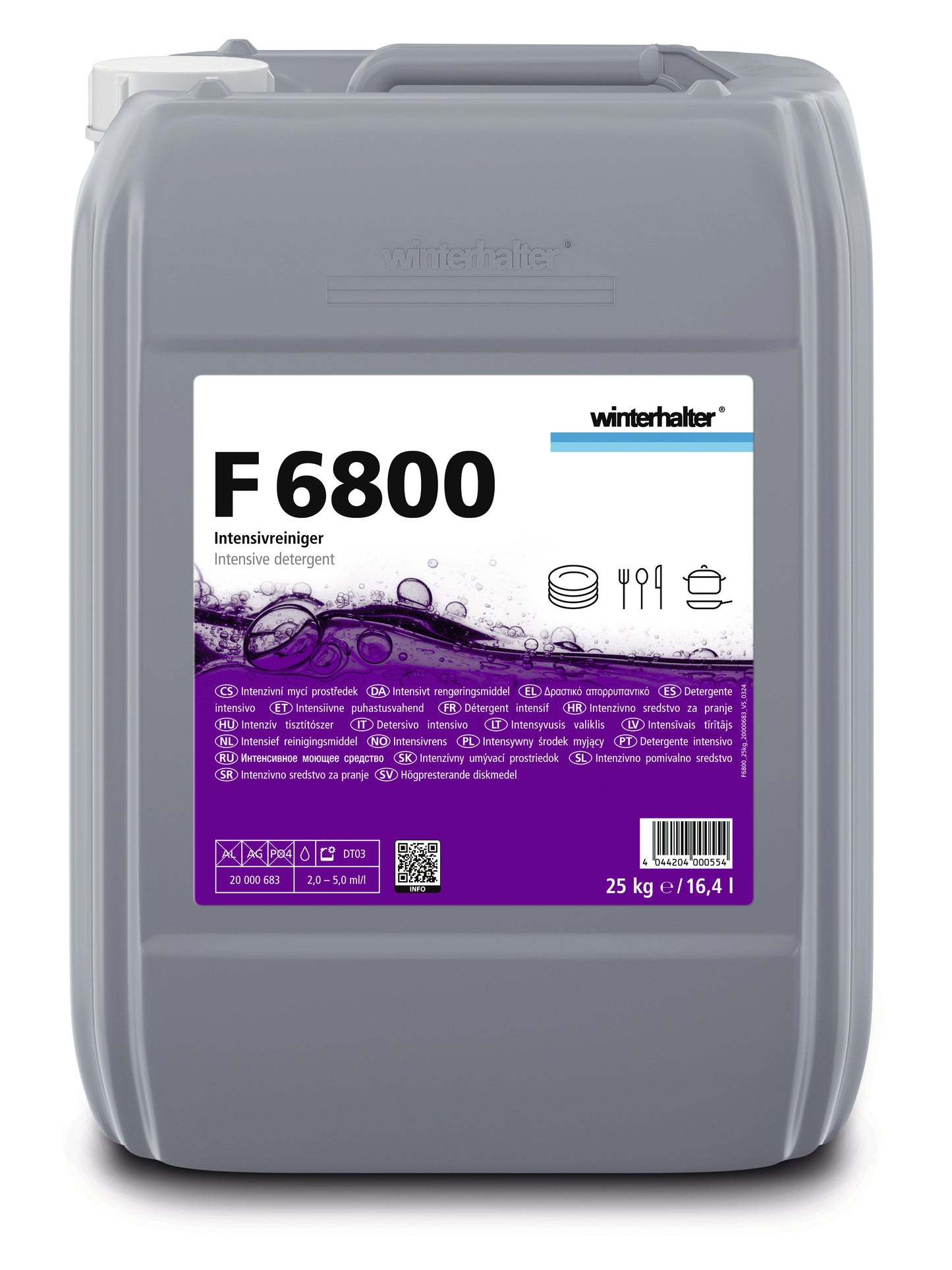 Detergente de alto rendimiento F 6800 Winterhalter